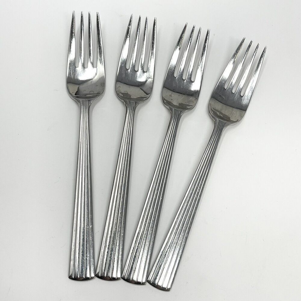 Reed & Barton Berkeley 18/10 Stainless Flatware Salad Fork 7” Set Of 4